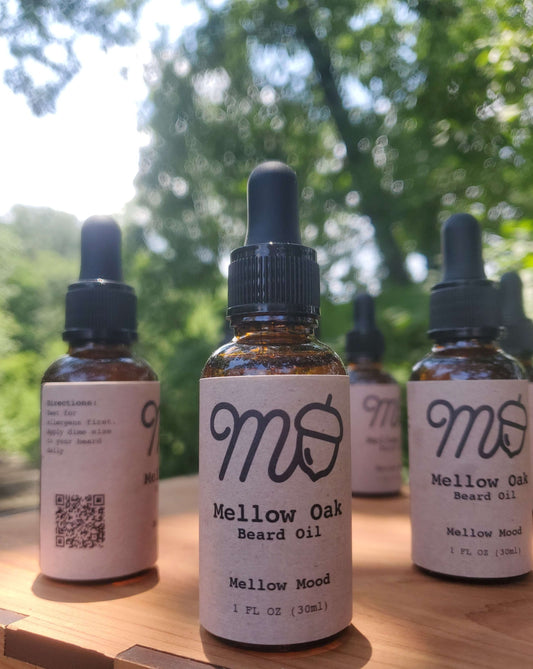 Group of CBD beard oils in the wild, ready to find their new owner.